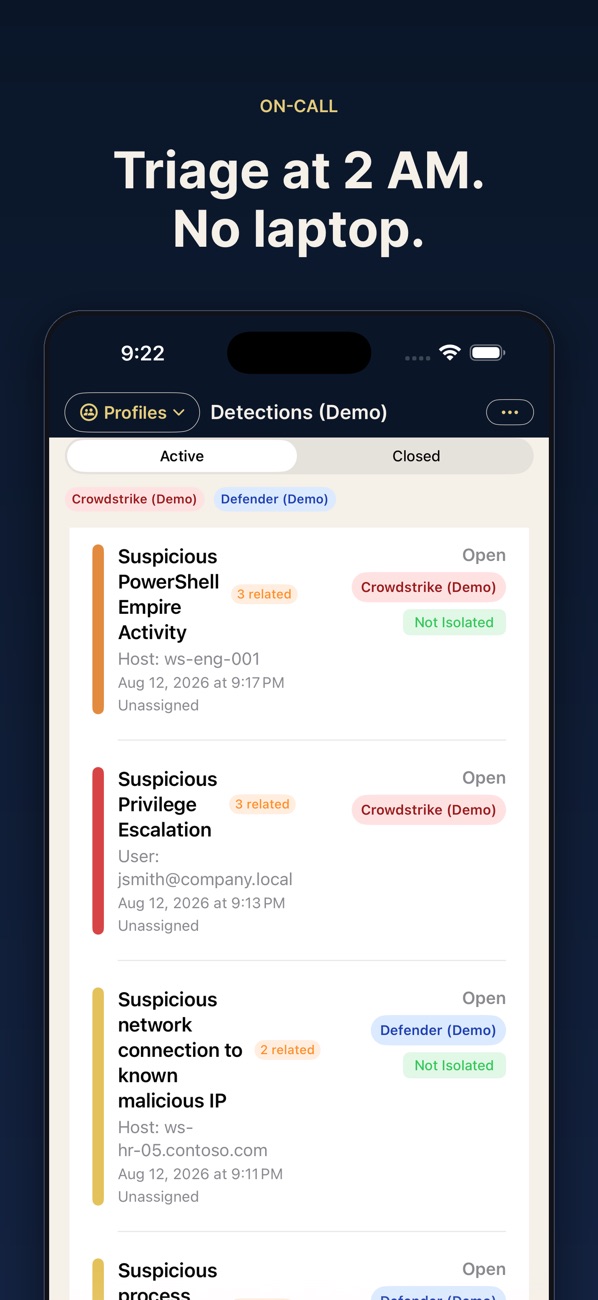 PocketSOC App Store screenshot
